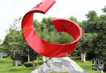 法治雕塑-公园玻璃钢抽象法治雕塑