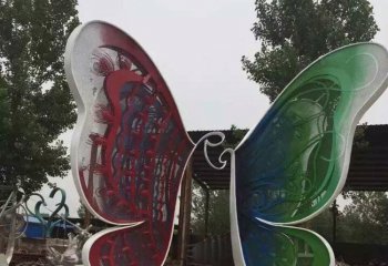 蝴蝶雕塑-创意玻璃钢海边蝴蝶雕塑