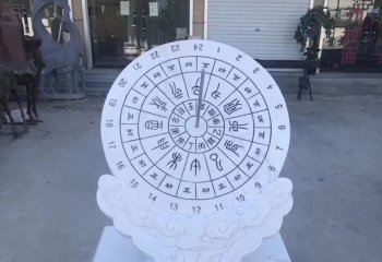 日晷雕塑-汉白玉公园景区古代赤道式计时器日晷雕塑