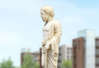 阿基米德雕塑-校园汉白玉石雕名人著名物理学家阿基米德雕塑