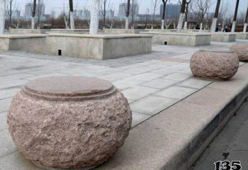 灯笼雕塑-公园广场装饰灯笼造型石球