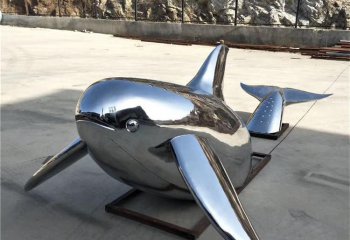 鲸鱼雕塑-公园摆放的玻璃钢创意鲸鱼雕塑