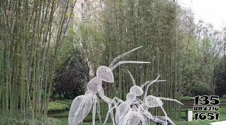 蚂蚁雕塑-城市广场创意镂空不锈钢蚂蚁雕塑