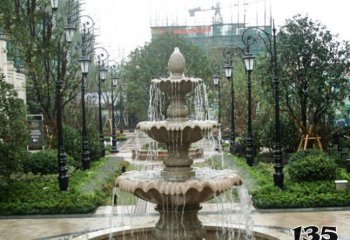 喷泉雕塑-园林小区景观大理石喷泉石雕