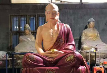 十八罗汉雕塑-玻璃钢彩绘寺庙打坐的十八罗汉雕塑