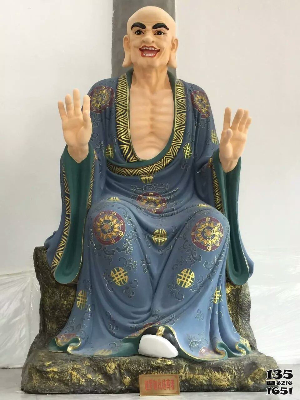 十八罗汉雕塑-寺庙景区树脂彩绘佛像菩萨十八罗汉雕塑 十八罗汉雕塑-寺庙景区树脂彩绘佛像菩萨十八罗汉雕塑高清图片