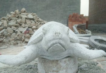 乌龟雕塑-景区池塘大理石石雕浮雕乌龟雕塑