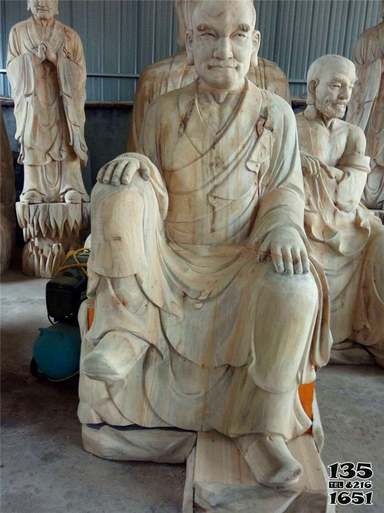 十八罗汉雕塑-石雕寺庙大型佛像十八罗汉雕塑高清图片