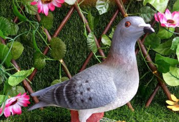 鸽子雕塑-户外家居创意大型仿真动物玻璃钢树脂鸽子雕塑