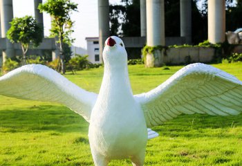 鸽子雕塑-仿真动物园林景观模型鸽子雕塑