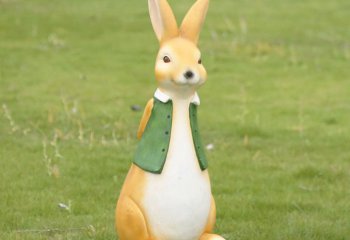 兔子雕塑-游乐场一只卡通树脂兔子雕塑