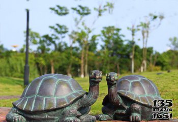 乌龟雕塑-玻璃钢仿真户外园林景观乌龟雕塑