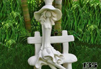 美女雕塑-坐着的美女公园石雕美女雕塑