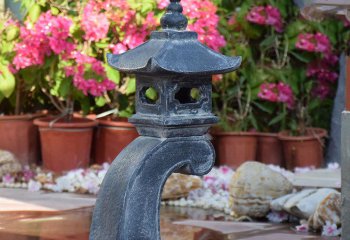 灯笼雕塑-户外花园庭院落地石灯摆件创意宫灯雕塑