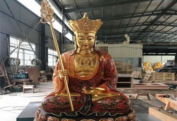 地藏王雕塑-宗教庙宇不锈钢彩绘供奉佛像地藏王雕塑