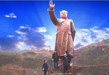 毛泽东雕塑-广场大型伟人铜雕毛泽东雕塑