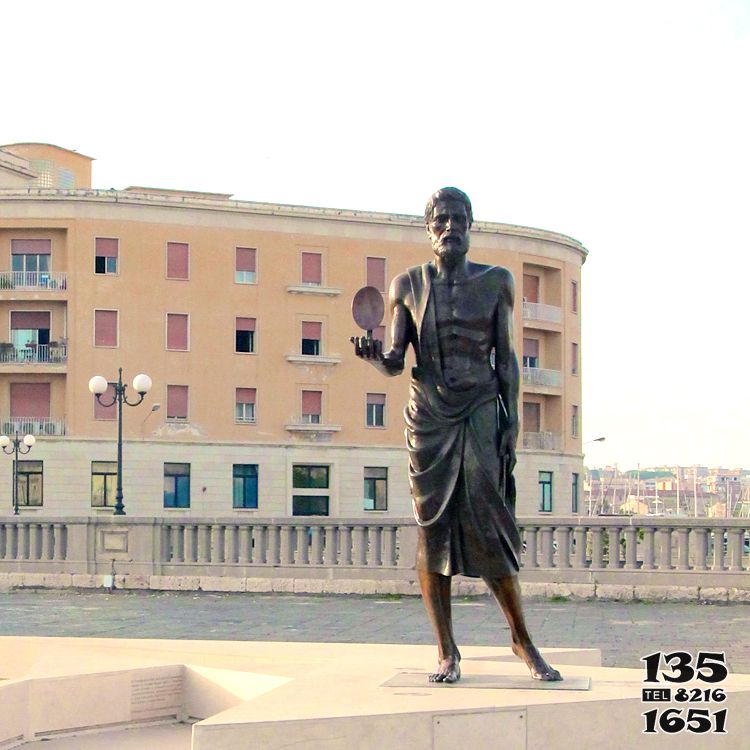 阿基米德雕塑-广场世界名人古希腊哲学家阿基米德雕塑高清图片