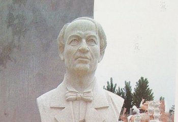 爱迪生雕塑-汉白玉美国著名发明家电学家学校校园名人爱迪生雕塑