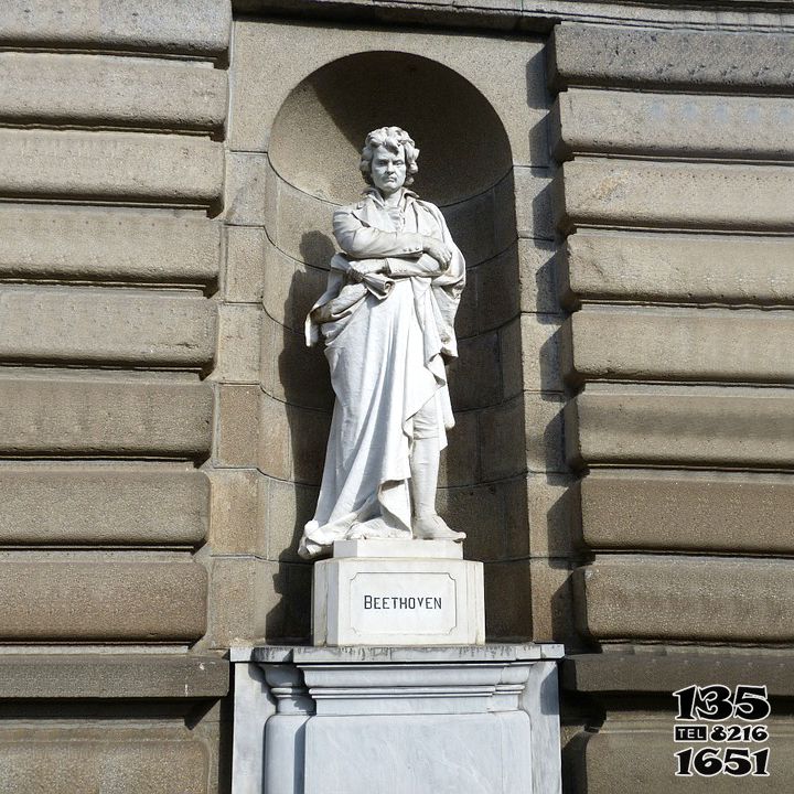 贝多芬雕塑-广场汉白玉世界著名作曲家音乐家人物贝多芬雕塑高清图片