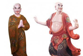 达摩祖师雕塑-佛教禅宗二祖达摩玻璃钢彩绘雕塑