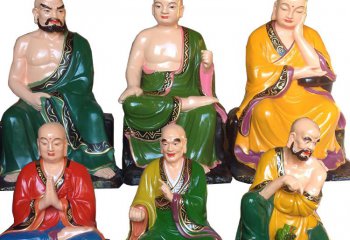 达摩祖师雕塑-佛教禅宗二祖达摩玻璃钢神像雕塑
