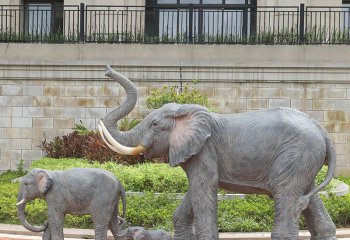 大象雕塑-别墅景区玻璃钢仿真动物大象雕塑