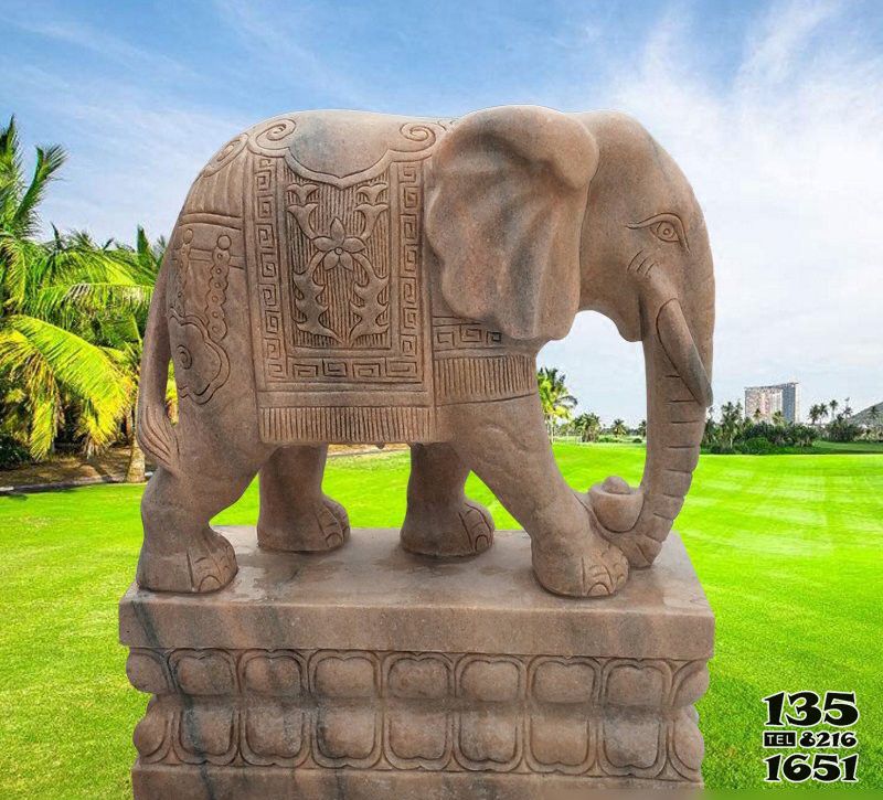 大象雕塑-别墅小区门口大型装饰品景观大象雕塑高清图片