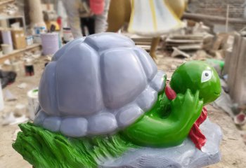 乌龟雕塑-景区户外玻璃钢彩绘乌龟雕塑