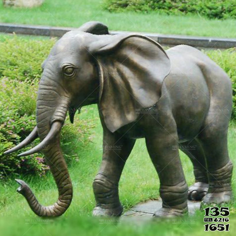 大象雕塑-大型仿真户外园林景观玻璃钢大象雕塑高清图片