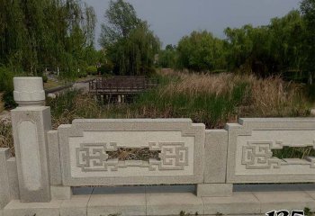 栏杆栏板雕塑-公园池塘观景台花岗岩栏杆栏板雕塑