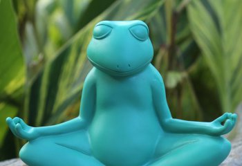 青蛙雕塑-景区一只不锈钢可爱的青蛙雕塑