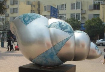 海螺雕塑-商场公园摆放的玻璃钢彩绘海螺雕塑