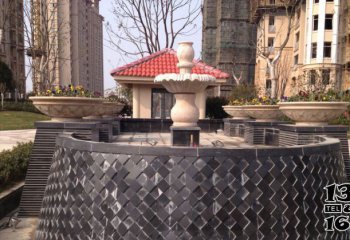 喷泉雕塑-小区水池景观装饰摆放大理石喷泉石雕