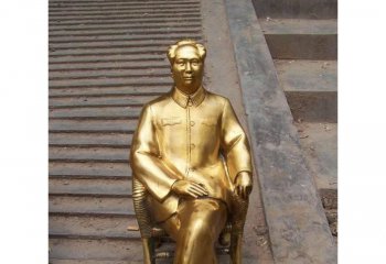毛泽东雕塑-纯铜校园名人毛泽东雕塑