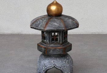 灯笼雕塑-灯塔太阳能落地灯装饰户外日式庭院园林微草坪景观灯