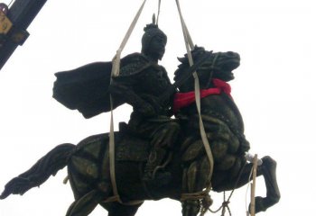骑马雕塑-铜雕不锈钢仿铜战士骑马雕塑