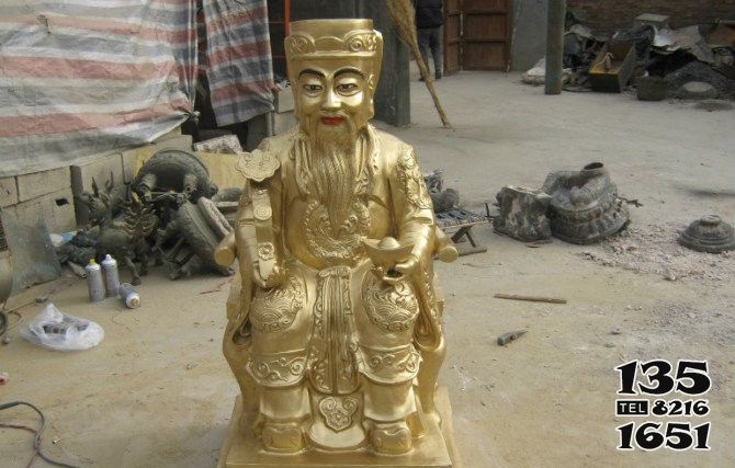 土地公雕塑-寺庙供奉佛像不锈钢喷金烤漆土地公雕塑 土地公雕塑-寺庙供奉佛像不锈钢喷金烤漆土地公雕塑高清图片