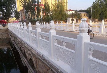 栏杆栏板雕塑-城市街道石桥汉白玉栏杆石雕