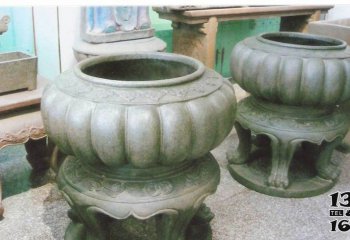 缸雕塑-公园水缸景观铜雕缸雕塑