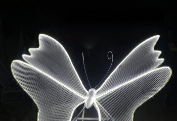 蝴蝶雕塑-抽象玻璃钢步行街蝴蝶雕塑