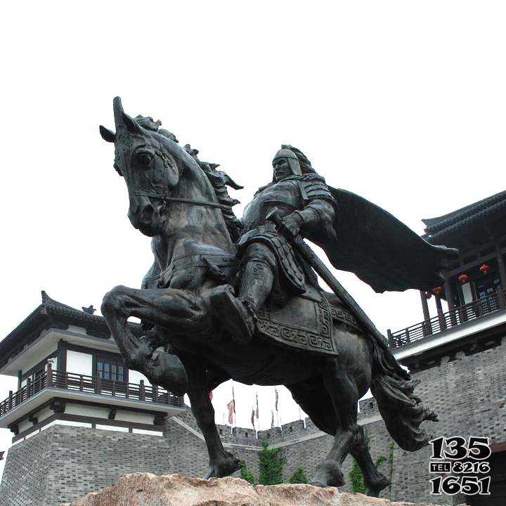 项羽雕塑-景区历史名人西楚霸王项羽景观铜雕塑像高清图片