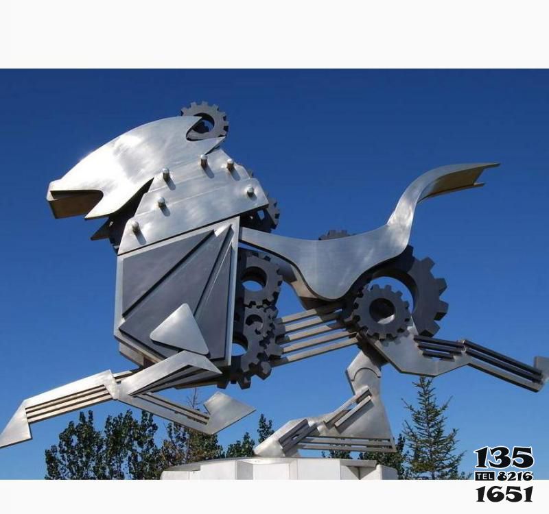 飞马雕塑-广场上摆放的不锈钢创意飞马雕塑