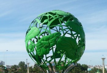 荷花雕塑-公园不锈钢镂空青蛙荷叶雕塑