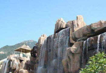 ⁮假山雕塑-大型公园塑石假山流水装饰景观-石雕