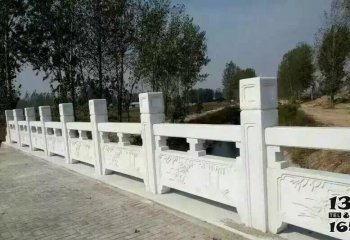栏杆栏板雕塑-村庄河道现代石桥汉白玉雕刻防护栏杆雕塑
