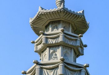 佛塔雕塑-中国寺庙园林精美佛塔仿古建筑