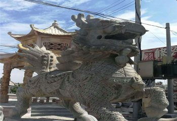 麒麟雕塑-景区广场大型石雕神兽麒麟雕塑