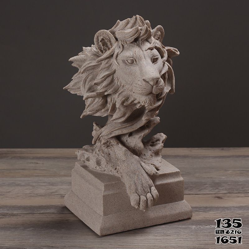 狮子雕塑-大理石抽象石雕户外园林景观狮子雕塑高清图片
