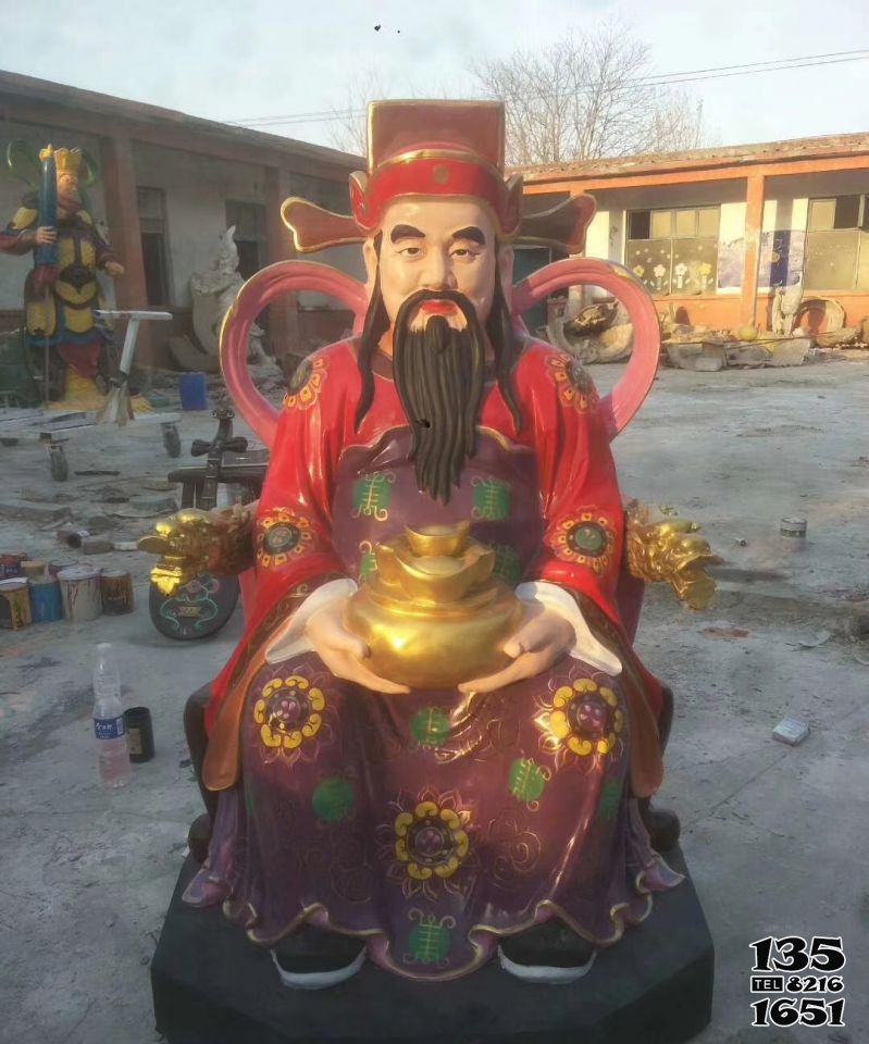 财神雕塑-企业招财玻璃钢彩绘财神雕塑 财神雕塑-企业招财玻璃钢彩绘财神雕塑