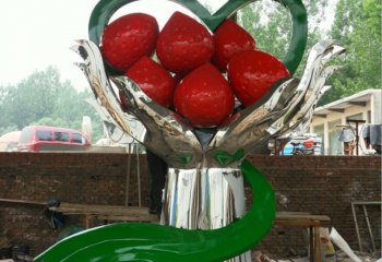 草莓雕塑-不锈钢创意草莓雕塑